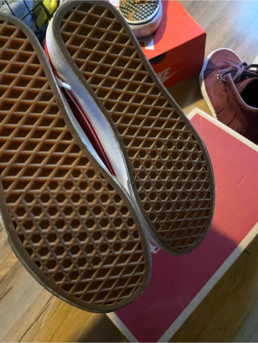 Red Canvas old skool vans women’s 6.5 men’s 5 - Picture 5 of 6